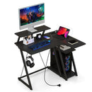 L Shaped Gaming Desk with Outlets and USB Ports by LJGDeals