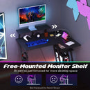 L Shaped Gaming Desk with Outlets and USB Ports by LJGDeals