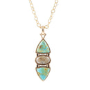 Labradorite and Turquoise Pendant Necklace