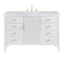 James Martin Myrrin 48" Single Bathroom Vanity, Bright White