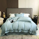 GobekUsa Eucalyptus Lyocell Luxury Bedding Set in White Champagne Grey Pink