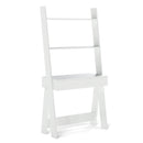 Ladder Shelf Desk with Countertop Drawer and Anti-Toppling Device-Oak
