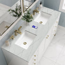 James Martin Chicago 60" Double Bathroom Vanity, Glossy White