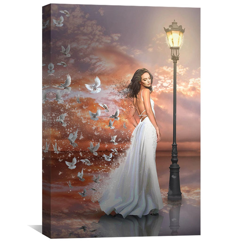 Lady and The Doves Canvas