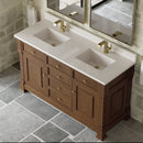 James Martin Brookfield 60" Double Bathroom Vanity, Honey Oak