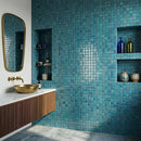 Lagoon Glossy 1x1 Ceramic Mosaics 12x12