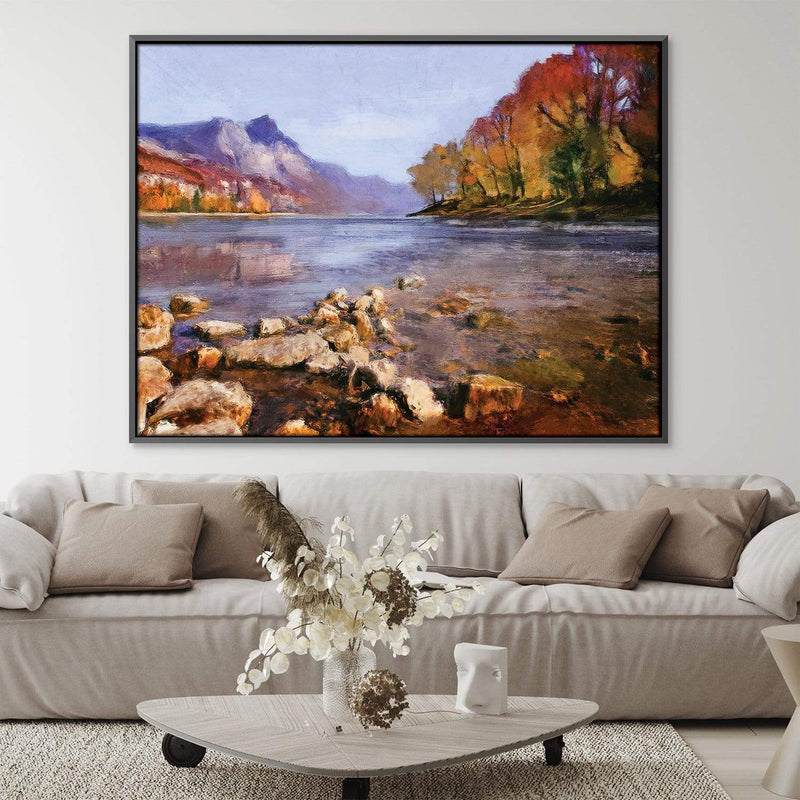 Lakeside Autumn Canvas