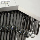 GobekUsa Lamis - Modern Black Rectangle Crystal Chandelier