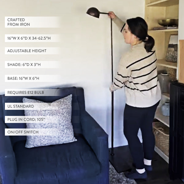 Adjustable Dome Iron Floor Lamp