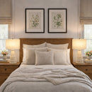 Intricate Beige Bedside Table Lamp by Decor Steals