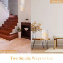 Set of 2 8''H Wall Battery Powered Lamp (Sunflow white)