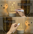 GobekUsa Lamps for Desk Decoration USB DC5V Note/ Message Board With Pen Table Lamp Luminaria De Mesa Indoor Bedside Night Light