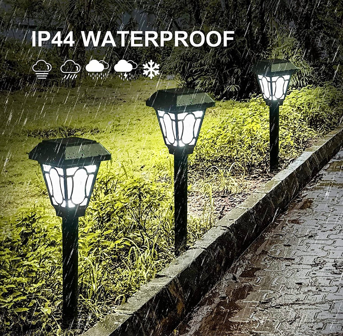 LAMTREE 48 Pack Solar Lights , Waterproof Auto Solar LED Lighting (Cool White), photo 6 of 6