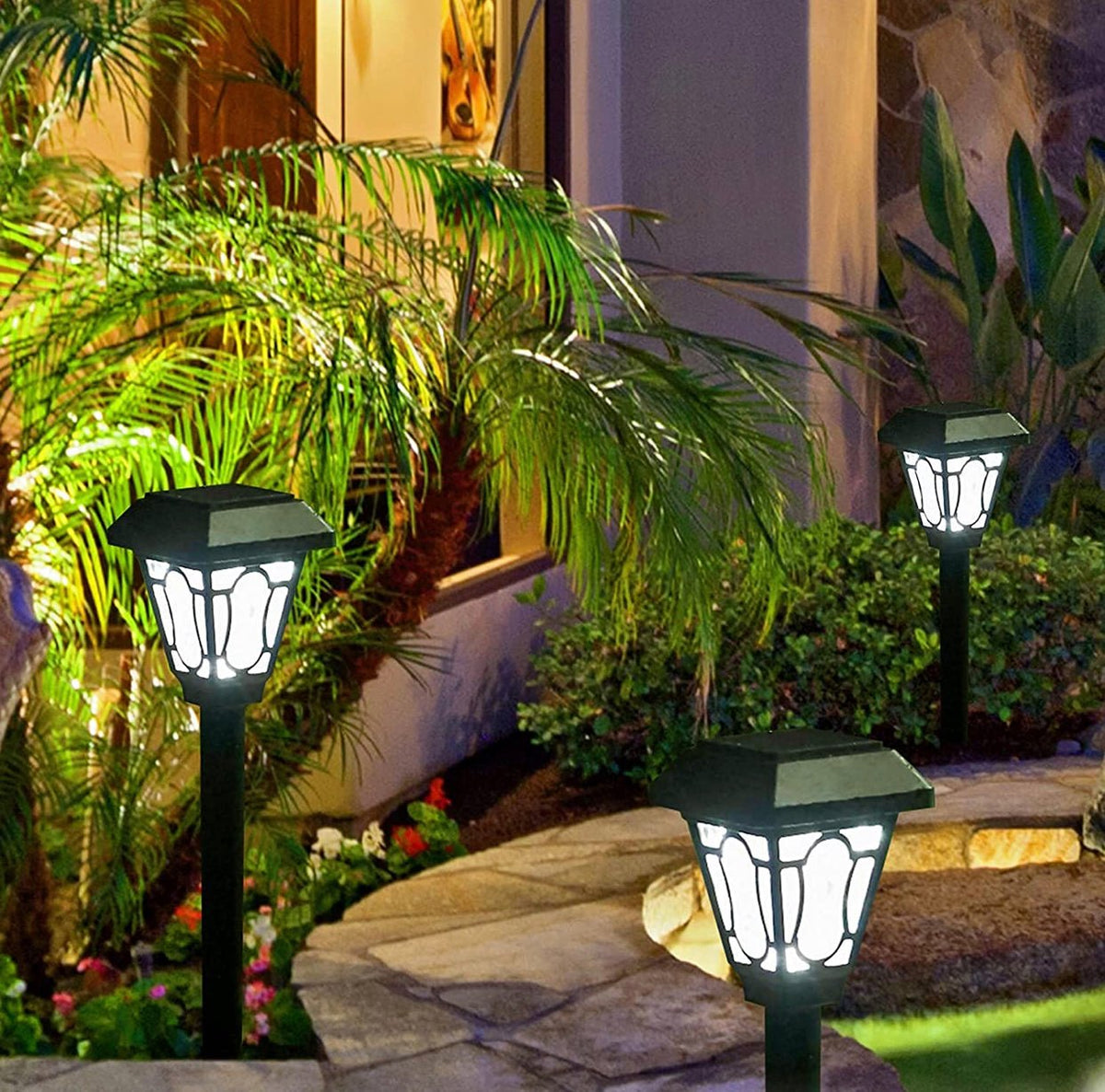 LAMTREE 48 Pack Solar Lights , Waterproof Auto Solar LED Lighting (Cool White), photo 2 of 6