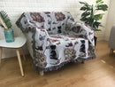GobekUsa Jacquard Sofa Blanket - Versatile Outdoor Picnic Mat & Bed Cover