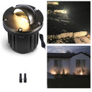 Gardenreet Brass In-ground Well Lights, Low Voltage IP65 Waterproof 12V LED Outdoor Landscape Lighting(Beacon Top 2203A)