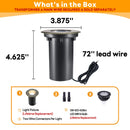 Brass In-ground Well Lights, Low Voltage IP65 Waterproof 12V LED Outdoor Landscape Lighting (Small 2206A)