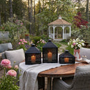 Perforated Iron Metal Lanterns, Set of Three by Decor Steals