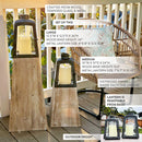 Removable Metal Lanterns with Wood Base, Set of Two by Decor Steals