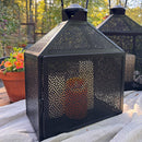 Perforated Iron Metal Lanterns, Set of Three by Decor Steals