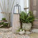 Removable Metal Lanterns with Wood Base, Set of Two by Decor Steals