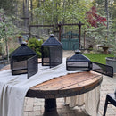 Perforated Iron Metal Lanterns, Set of Three by Decor Steals