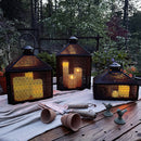 Perforated Iron Metal Lanterns, Set of Three by Decor Steals