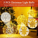 3 Pieces Pre-Lit Lantern Balls with 732 Bright LED Lights and Ground Stakes by LJGDeals