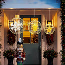3 Pieces Pre-Lit Lantern Balls with 732 Bright LED Lights and Ground Stakes by LJGDeals