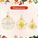 3 Pieces Pre-Lit Lantern Balls with 732 Bright LED Lights and Ground Stakes by LJGDeals