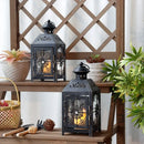 JHY DESIGN Set of 2 Decorative Candle Lantern 9.5" High Metal Candle Lantern by JHY DESIGN