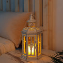 10 inch High Vintage Style Hanging Lantern Metal Candleholder