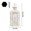 10 inch High Vintage Style Hanging Lantern Metal Candleholder
