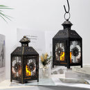JHY DESIGN Set of 2 Decorative Candle Lantern 9.5" High Metal Candle Lantern by JHY DESIGN