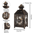 JHY DESIGN Set of 2 Decorative Candle Lantern 9.5" High Metal Candle Lantern by JHY DESIGN