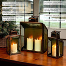 Rustic Bronze Tempered Glass Lanterns, Set of Three by Decor Steals