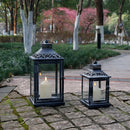 Antique Grey Brush Decorative Lanterns（ Set of 2 ）