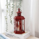 10“H Vintage Hanging Lantern(Red with Black Brush)