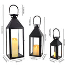 26"&19"& 13" High Elegant Candle Lantern Metal Lanterns for Versatile Indoor & Outdoor