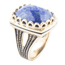 Blue Lapis Golden Cocktail Ring