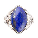 Blue Lapis and Sterling Silver Marquis Ring