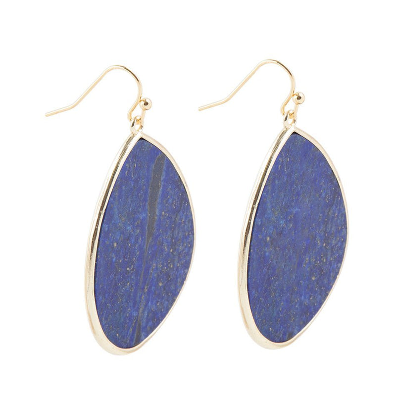 Lapis Slab Drop Earrings