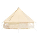 Large 10FT Outdoor Luxury Glamping Yurt Teepee Canvas Camping House W/ Stove Jack (SAK92615)