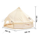 Large 10FT Outdoor Luxury Glamping Yurt Teepee Canvas Camping House W/ Stove Jack (SAK92615)