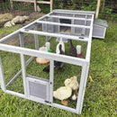 Large 103-Inch Outdoor Chicken Coop House With Run And Nesting Box [4-6 Chickens] (SAK53194)