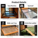 Large 114-Inch Outdoor Wooden Chicken Coop With Run And Nesting Box (SAK83516) by SAKSBY WHOLESALE
