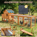 Large 122-Inch Chicken Coop With Run, Nest Box & Removable Tray For 4-6 Hens (SAK19542) by SAKSBY WHOLESALE