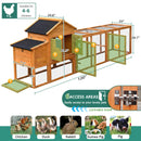 Large 122-Inch Chicken Coop With Run, Nest Box & Removable Tray For 4-6 Hens (SAK19542) by SAKSBY WHOLESALE