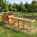 Large 122-Inch Chicken Coop With Run, Nest Box & Removable Tray For 4-6 Hens (SAK19542) by SAKSBY WHOLESALE