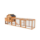 Large 122-Inch Chicken Coop With Run, Nest Box & Removable Tray For 4-6 Hens (SAK19542) by SAKSBY WHOLESALE